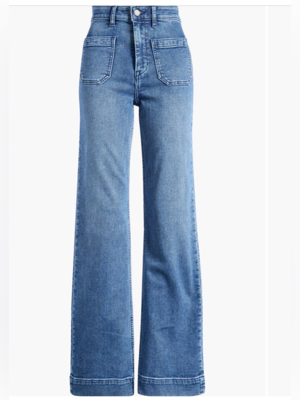 Faherty Stretch Terry Wide Leg Jeans, Sz 26